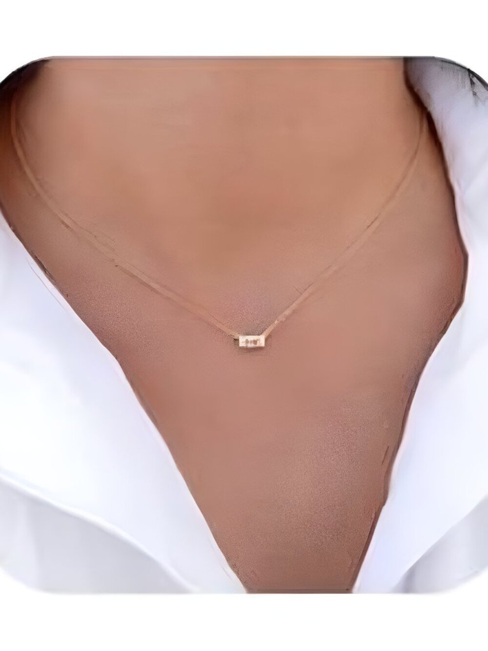 Diamond Pendant Necklaces for Women, Dainty 18k Gold/White Gold Plated